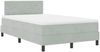 vidaXL Boxspringbett mit Matratze Hellgrau 120 x 200 cm Samt 3339098 Bild 4