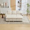 3-Sitzer Schlafsofa 208 x 146 x 89,5 cm mit Stauraum, LED-Beleuchtung und Stoffbezug Bild 4