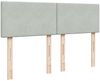 vidaXL Boxspringbett mit Matratze Hellgrau 160x200 cm Samt 3287776 Bild 5