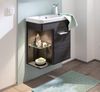 LANZET K8 Gäste WC Waschtischunterschrank 55 cm, Schwarz Bild 2