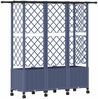 vidaXL Hochbeet mit Rankgitter und Dach Grau 163,5 x 40 x 142 cm PP 3423126 Bild 5