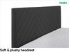 MEBLINI Boxspringbett MALTESE 140x200 cm mit Bettkasten – H3/Dunkelgrau Samt Polsterbett - Gepolstert Doppelbett mit Matratze und Topper - Polsterbett mit Stauraum - Bett mit Kopfteil – Stauraumbett Bild 5