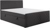 MEBLINI Boxspringbett MALTESE 140x200 cm mit Bettkasten – H3/Dunkelgrau Samt Polsterbett - Gepolstert Doppelbett mit Matratze und Topper - Polsterbett mit Stauraum - Bett mit Kopfteil – Stauraumbett Bild 2