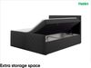 MEBLINI Boxspringbett MALTESE 140x200 cm mit Bettkasten – H3/Dunkelgrau Samt Polsterbett - Gepolstert Doppelbett mit Matratze und Topper - Polsterbett mit Stauraum - Bett mit Kopfteil – Stauraumbett Bild 4