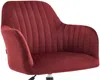Vente-unique - ELEANA Office chair SamtStoff Rot - B 61,5 cm x H 89 cm79,5 cm x L 59 cm Bild 5