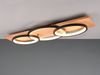 LED Deckenleuchte BARCA dimmbar Naturholz Metall Schwarz, Breite 97cm Bild 3