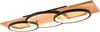 LED Deckenleuchte BARCA dimmbar Naturholz Metall Schwarz, Breite 97cm Bild 2