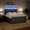 vidaXL Boxspringbett mit Matratze Dunkelgrau 180x200 cm Samt 3293273 Bild 5