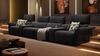 Sofanella Kinosofa ADRIA Viersitzer Stoffsofa Kino in Dunkelbraun M: 442 Breite x 101 Tiefe Bild 2