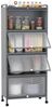 COSTWAY Hochschrank 5-stufig Küchenregal mit aufklappbaren PC-Türen & Rollen Bild 2