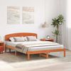vidaXL Bettrahmen Wachsbraun 140 x 200 cm Massives Kiefernholz 872064 Bild 3
