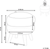 Pouf mit Stauraum HAWLEY Chenillegewebe Blau Bild 2