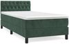 vidaXL Boxspringbett mit Matratze Dunkelgrün 100x200 cm Samt 3141470 Bild 2