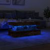 Couchtisch, Sofatisch mit LED-Leuchten Räuchereiche 90x50x40 cm Bild 5