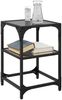 vidaXL Couchtische mit Glasplatte 2 Stk. Schwarz 30x30x45 cm Stahl 846001 Bild 3