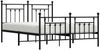vidaXL Bettgestell mit Kopf- und Fußteil Metall Schwarz 140x190 cm 353555 Bild 5