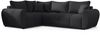 AX LIVING Malatya L Ecksofa mit Schlaffunktion Schlafsofa Schwarz 235cm L Bild 2