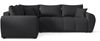 AX LIVING Malatya L Ecksofa mit Schlaffunktion Schlafsofa Schwarz 235cm L Bild 3