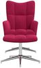 vidaXL Relaxsessel mit Hocker Weinrot Samt [328133] Bild 3