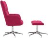 vidaXL Relaxsessel mit Hocker Weinrot Samt [328133] Bild 4
