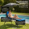 STEELSØN 'Nyria' Liege mit Sonnenschirm, Liegestuhl mit Sitzpolstern, wetterfest, bis 120 kg belastbar, anthrazit Bild 2