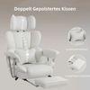 Intimate WM Heart Chefsessel Ergonomischer Bürostuhl, Höhenverstellbar Schreibtischstuhl (Gaming Stuhl mit dickem Kissen), PU-Leder Drehstuhl mit Kopfstützte und Fußstütze Bild 3