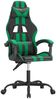 vidaXL Gaming-Stuhl Drehbar Schwarz und Grün Kunstleder [349522] Bild 2