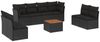 vidaXL 9-tlg. Garten-Sofagarnitur mit Kissen Schwarz Poly Rattan 3255908 Bild 2