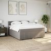 vidaXL Boxspringbett mit Matratze Taupe 180x200 cm Stoff 3289451 Bild 4