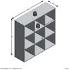 Raumteiler Metro 5 / Mega 5, Holzwerkstoff, Holzfarben, 105 x 109 x 33 cm Bild 5