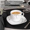 SÄNGER Kaffeetassen Set Bilgola Marmor 12 teilig für 6 Personen Bild 2