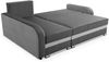 robin 'BARI' Ecksofa mit Schlaffunktion und Kissen, hochelastischer Schaumstoff schwarz / silber, 230 x 165 x 102 cm Bild 3