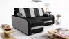 robin 'BARI' Ecksofa mit Schlaffunktion und Kissen, hochelastischer Schaumstoff schwarz / silber, 230 x 165 x 102 cm Bild 2