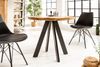 Industrie-Look Esstisch ARTE 80cm rund Mangoholz natural Metallbeine Bild 2