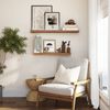 VASAGLE Wandregal, MDF vintagebraun, 60 x 20 x 3,8 cm Bild 2