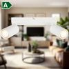 B.K.Licht Deckenstrahler BK_DS1630 EEK A LED Deckenlampe, Schwenkbar, Deckenspot, LED wechselbar, Warmweiß, Inkl. 2x GU10, 3.000 K, 450Lm, 2W, 15,5 x 5,5 x 25,5 cm, Weiß Bild 4