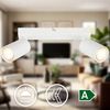B.K.Licht Deckenstrahler BK_DS1630 EEK A LED Deckenlampe, Schwenkbar, Deckenspot, LED wechselbar, Warmweiß, Inkl. 2x GU10, 3.000 K, 450Lm, 2W, 15,5 x 5,5 x 25,5 cm, Weiß Bild 3