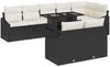 vidaXL Garten-Sofa-Set mit Kissen mit Speicher 9 pcs Schwarz und Creme 3357760 Bild 2