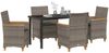 vidaXL Garten Essgruppe 5 pcs Grau Poly-Rattan 3381095 Bild 3
