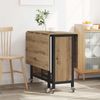 vidaXL Faltbarer Esstisch mit Rollen 130 x 80 x 76,5 cm Stahl PB 8006048 Bild 4