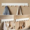 doporro Garderobenleiste Wandgarderobe Kleiderhaken mit 7 Haken aus Kohlenstoffstahl Stalo-17, 7 Haken Bild 4