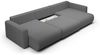Wohnlandschaft Sofa mit Schlaffunktion CHAIRA Stoff Curio Dunkelgrau Bild 3