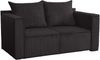 AX LIVING Hatay Schlafsofa 2 Sitzer Cord Sofa Dunkelgrau 170 cm Bild 2