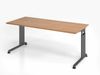 Schreibtisch C-Fuß 180x80 cm Nussbaum/Graphit Bild 2