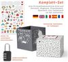 SURPRISA Geschenkbox Rätzel Geschenkbox, Geldgeschenk Verpackung & Gutschein Geschenk Box (inkl. 3-stelligem Zahlenschloss), Geschenkkarton Labyrinthrätsel, 16,5 x 16,5 x 16,5 cm, weiß Bild 2