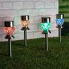 Haushalt International LED Solarleuchte 4er Set LED Solarlampe Farbwechsel LED Ø 7x36 cm Gartenstecker Tischl Bild 1