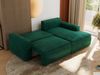 L-förmiges Ecksofa mit Armlehnen, Schlaffunktion und losen Kissen - BELLUNO - rechts - Dunkelgrün Velours Bild 4