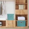 TYEERS Große Aufbewahrungsbox Stoff Faltbar 44x30x29cm 5er Set Aqua Deep Bild 4