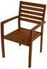 TPFGarden Gartenstuhl ELTON (2-er Set Stapelsessel - Gartensessel Akazienholz geölt), Hochwertiger Outdoor Stuhl FSC®-zertifiziert (BxHxT): 60 x 84 x 55 cm Bild 4