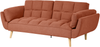 Schlafsofa 3-Sitzer ASBY Stoff Orange Bild 4